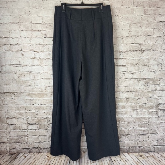 AKRIS Punto Women's Size 12 Wide Fiorina Pant Wool Flanel Slate-Tin 100% Virgin - Picture 7 of 8